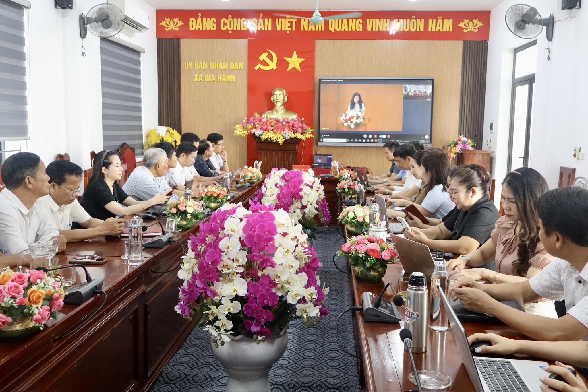 Gia Hanh tham gia hội nghị trực tuyến phổ biến, quán triệt các văn kiện về công tác kiểm tra, giám sát của Đảng