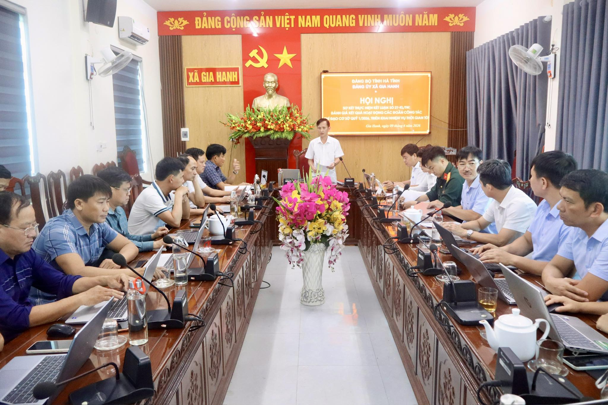Gia Hanh sơ kết thực hiện Kết luận số 21-KL/TW và đánh giá hoạt động các đoàn công tác quý I/2026