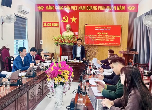 Ban Chỉ đạo bầu cử xã Gia Hanh tổ chức hội nghị rà soát tiến độ công tác bầu cử