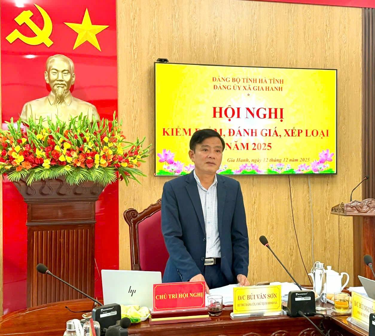 Đảng ủy xã Gia Hanh kiểm điểm, đánh giá, xếp loại năm 2025