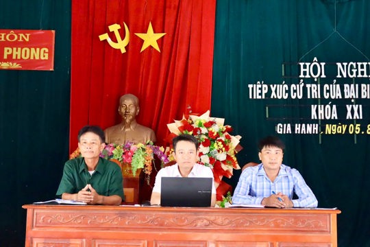 Các Tổ đại biểu HĐND xã Gia Hanh tiếp xúc cử tri sau Kỳ họp thứ 3 HĐND xã khoá XXI  