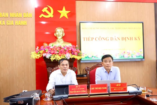 Lãnh đạo xã Gia Hanh tiếp công dân định kỳ tháng 8 năm 2026 