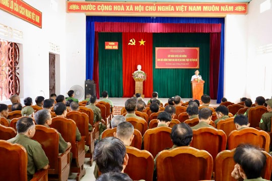 Gia Hanh bồi dưỡng nghiệp vụ cho lực lượng tham gia bảo vệ an ninh, trật tự ở cơ sở