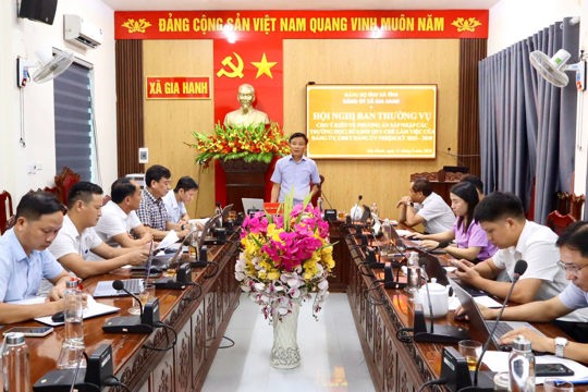 Ban Thường vụ Đảng ủy xã Gia Hanh cho ý kiến nhiều nội dung quan trọng
