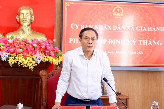UBND xã Gia Hanh triển khai nhiệm vụ trọng tâm tháng 10