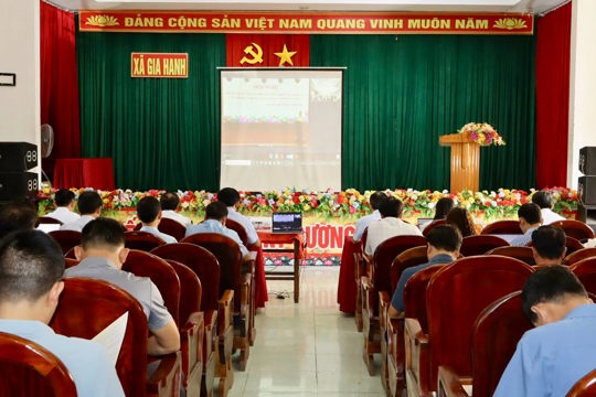 Gia Hanh tổ chức điểm cầu hội nghị trực tuyến học tập, quán triệt các nghị quyết, chỉ thị của Trung ương và tỉnh