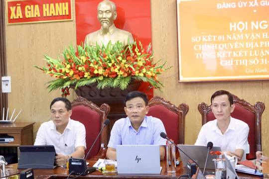BCH Đảng bộ xã Gia Hanh sơ kết 01 năm vận hành mô hình chính quyền địa phương 02 cấp và triển khai nhiều nhiệm vụ trọng tâm