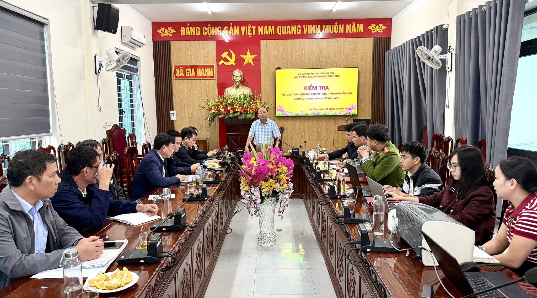 Kiểm tra kết quả thực hiện khu dân cư NTM kiểu mẫu Đại Bản, Thượng Phúc