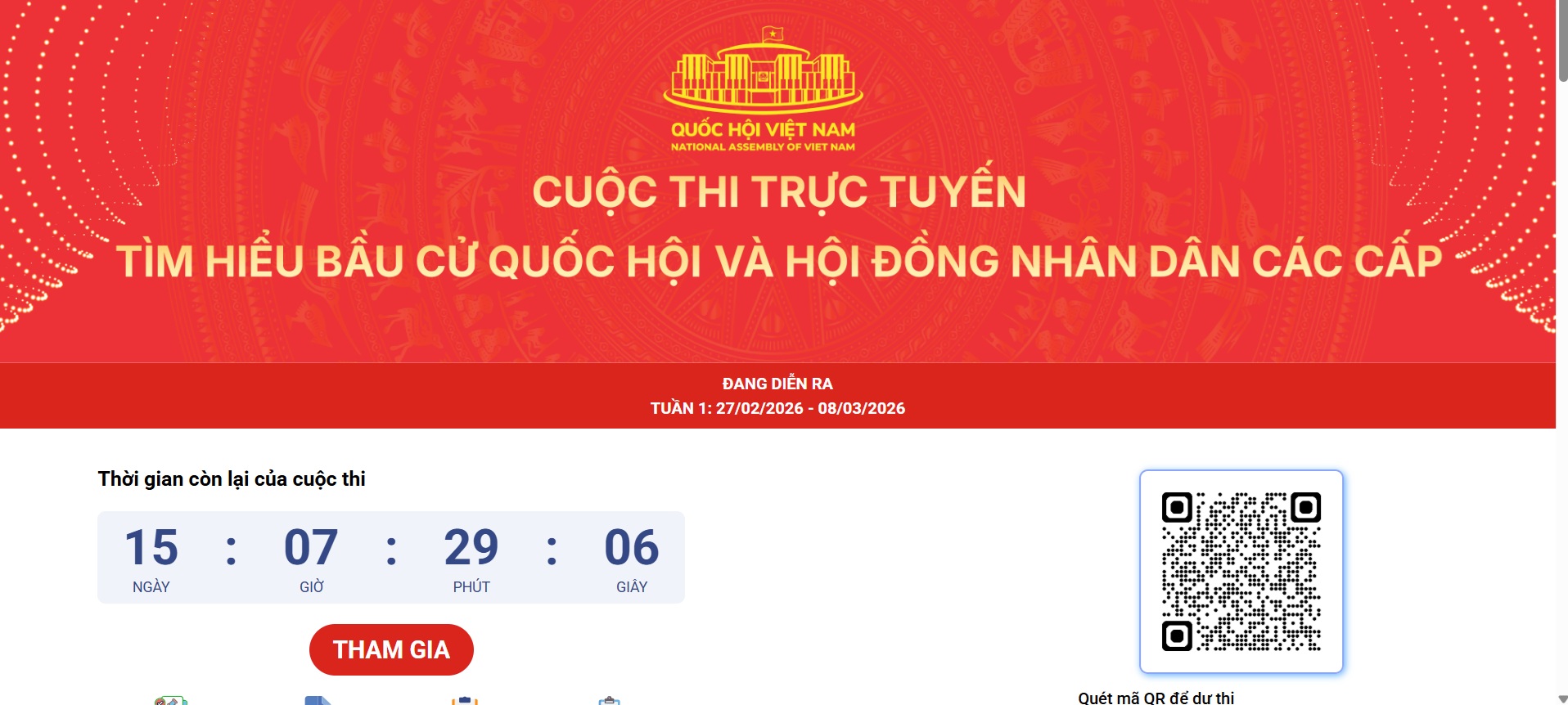 Hưởng ứng Cuộc thi trực tuyến "Tìm hiểu về cuộc bầu cử đại biểu Quốc hội và đại biểu Hội đồng nhân dân các cấp" 