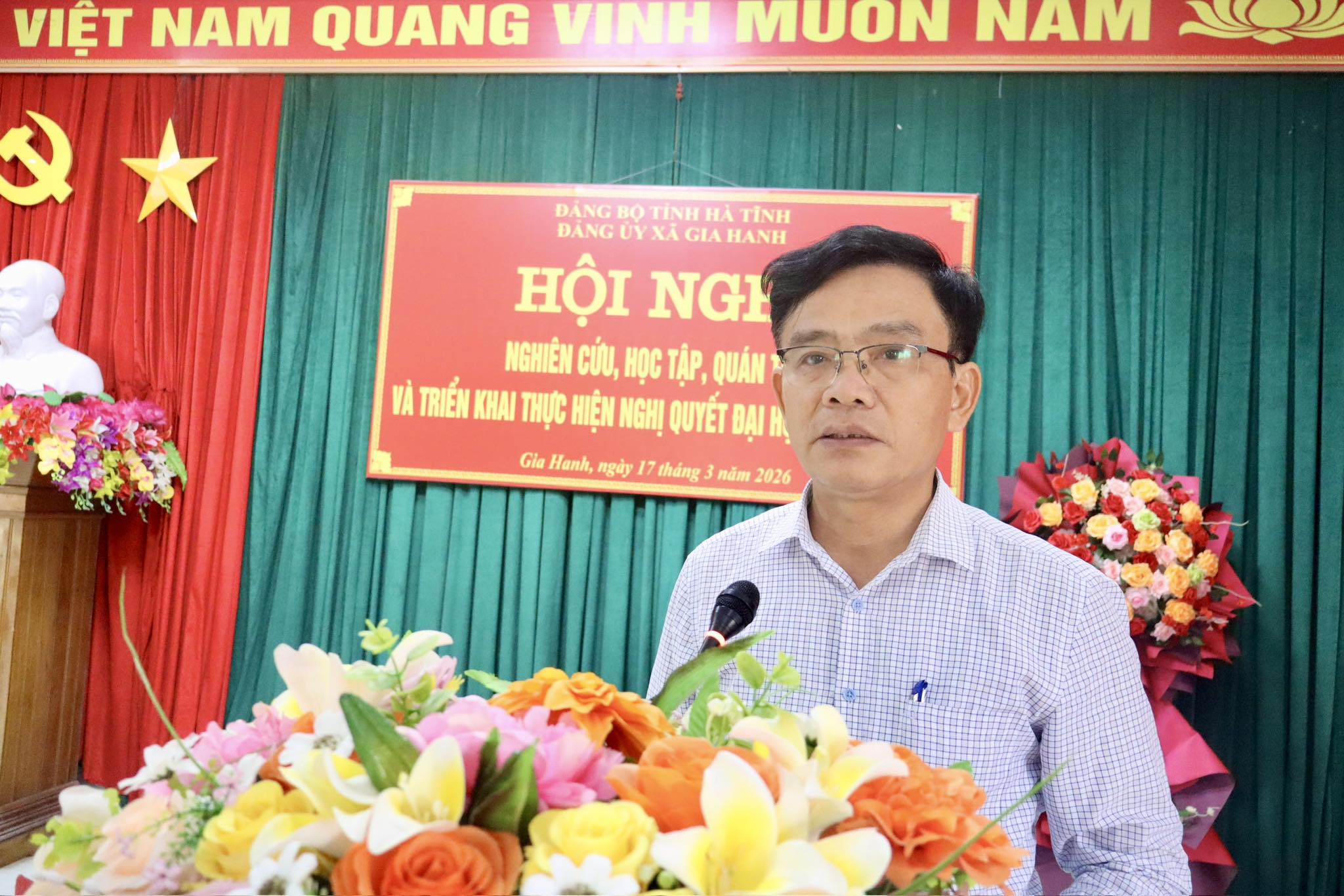 Xã Gia Hanh quán triệt, học tập Nghị quyết Đại hội XIV của Đảng 