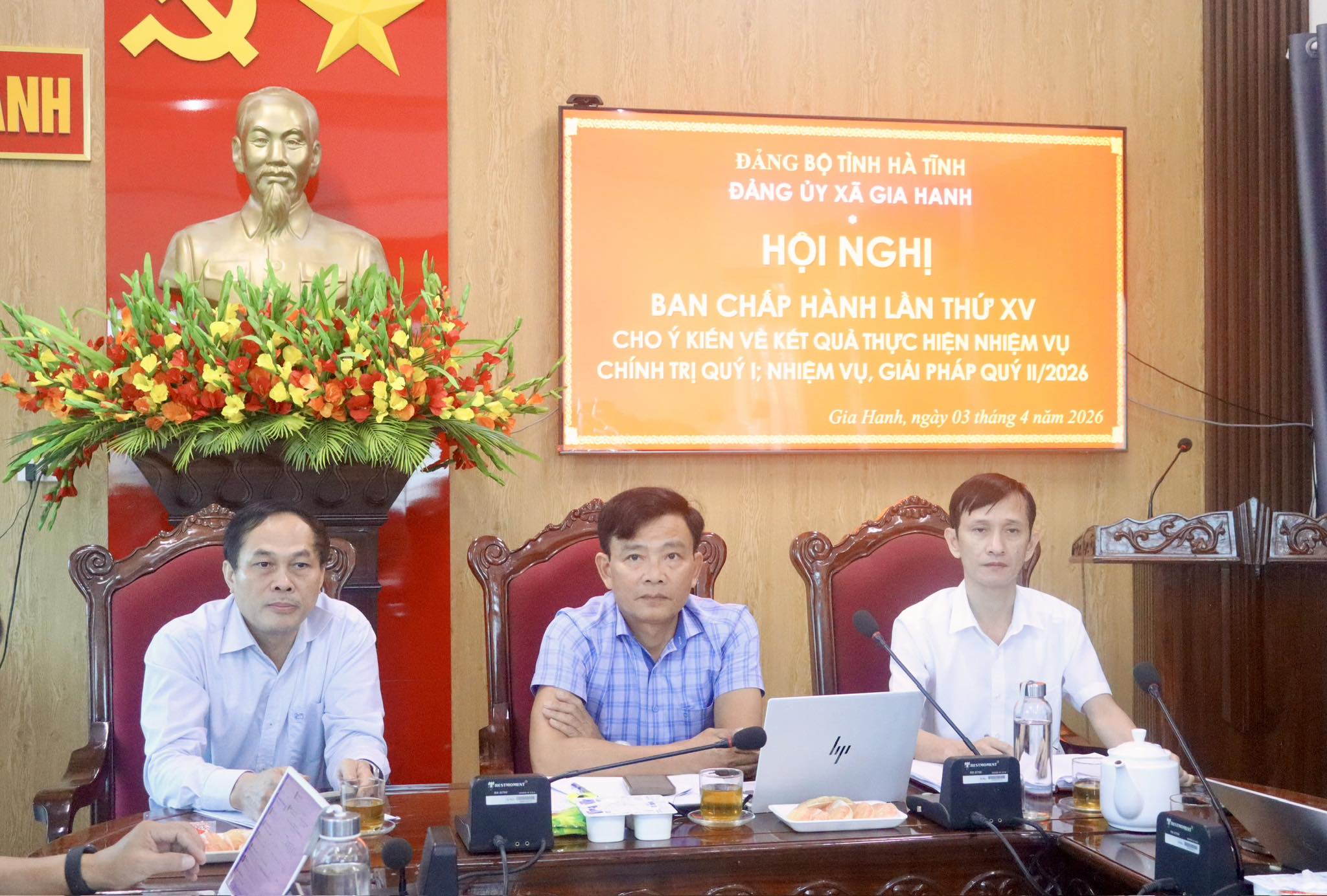 Ban chấp hành Đảng bộ xã Gia Hanh đánh giá kết quả thực hiện nhiệm vụ chính trị quý I, triển khai nhiệm vụ quý II/2026 