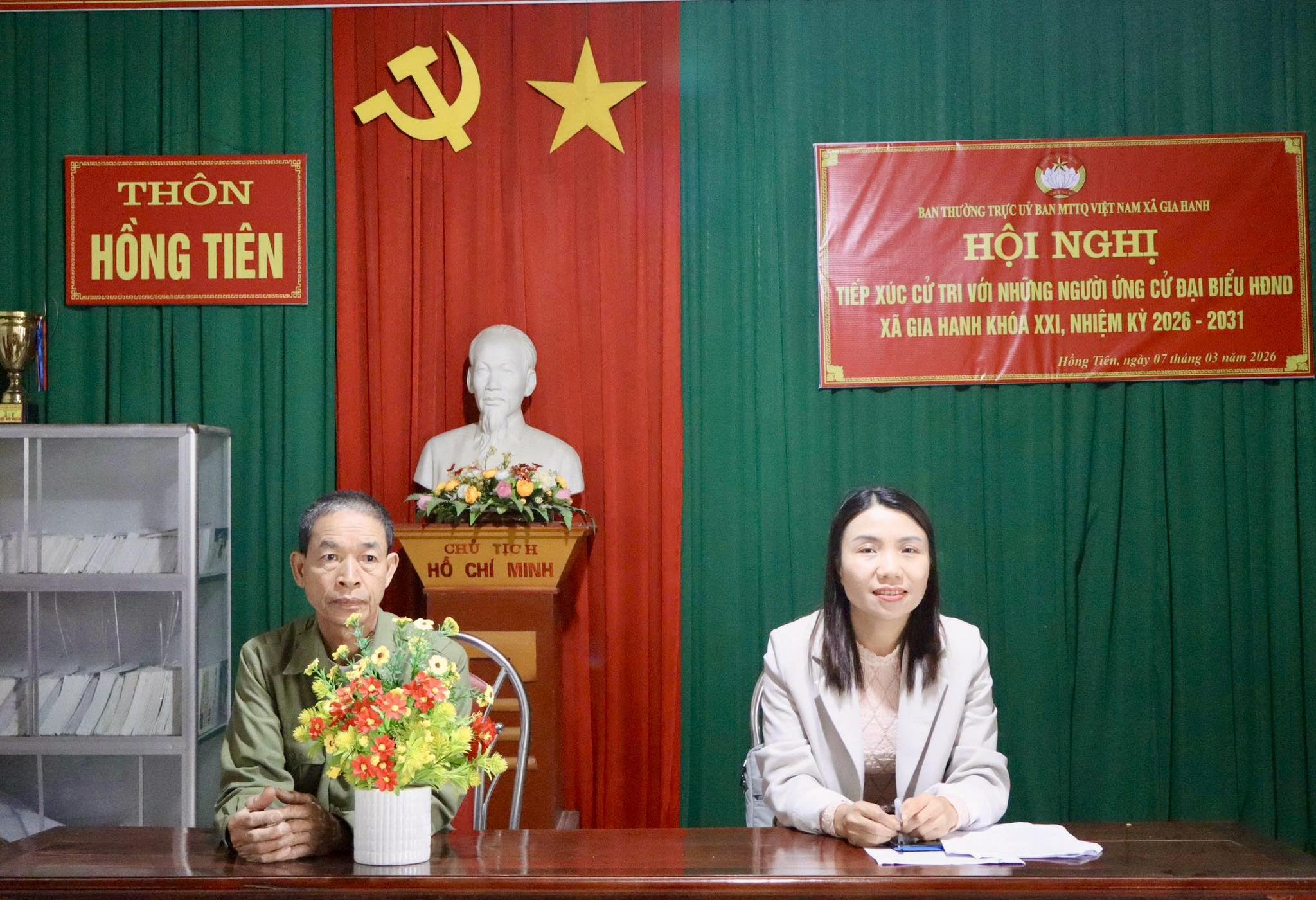 Ứng cử viên HĐND xã Gia Hanh tiếp xúc cử tri thôn Hồng Tiên 